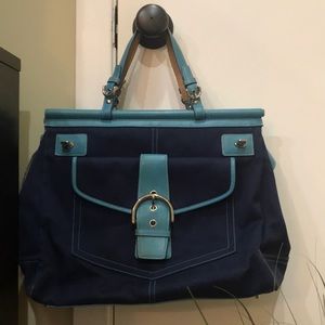 Blue Coach Tote